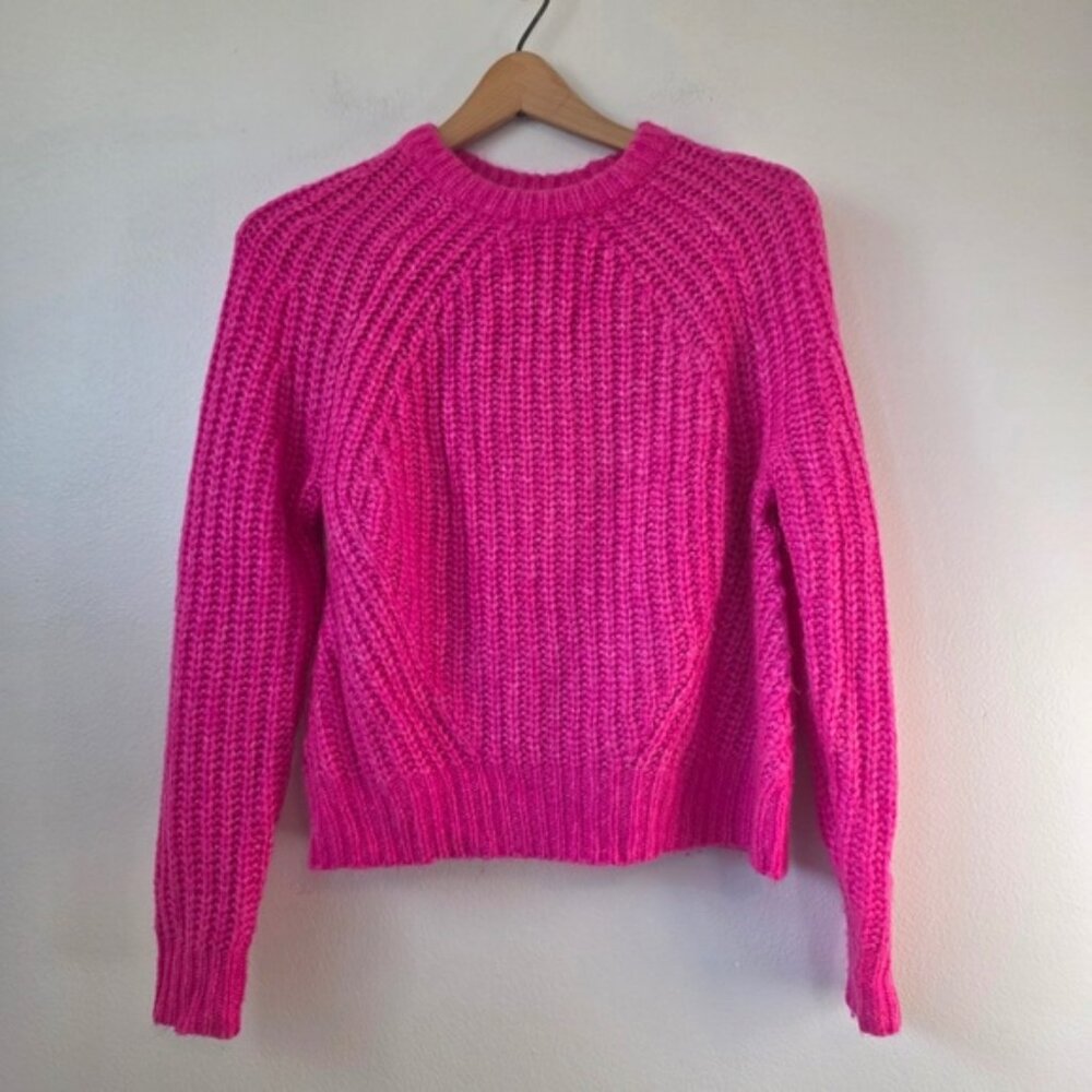 A New Day Hot Pink Crew Neck Sweater - XS